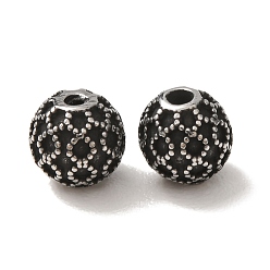 Stainless Steel Color 304 Stainless Steel Beads, Round with Dot Pattern, Stainless Steel Color, 8mm, Hole: 2mm