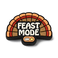 Arch Силиконовые бусины на тему Дня благодарения, фокусные бусы, красочный, арка, 21x29.5x7 мм, отверстие : 3 мм