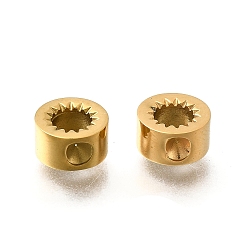 Золотой 304 из нержавеющей стали европейские шарики, бусины с большим отверстием, колонка, золотые, 7.5x4 мм, отверстие : 4 мм