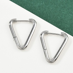 Треугольник Серьги из 303 нержавеющей стали, с 316 штифта из нержавеющей стали, треугольные, 19.5x17x2.5 мм
