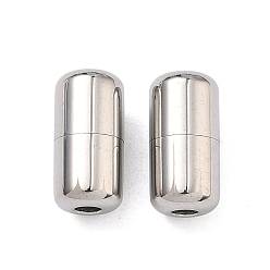 Нержавеющая Сталь Цвет 304 из нержавеющей стали винтовые застежками, для изготовления ювелирных изделий, колонка, цвет нержавеющей стали, 12x6 мм, отверстие : 2 мм
