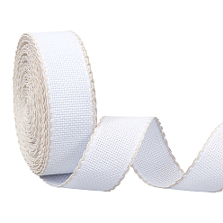 Blanc Antique 13.5m ruban à bords ondulés en polyester, accessoires de vêtements, blanc antique, 1-3/8 pouces (35 mm)