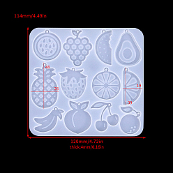 Белый DIY силиконовые формы для кулона, изготовление украшений, формы для литья смолы, для уф-смолы, изготовление ювелирных изделий из эпоксидной смолы, квадратный, белые, 114x120x4 мм