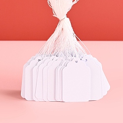 Белый Бумажные этикетки, 100бумажная этикетка, бумажные карты дисплей, прямоугольные, белые, 4.8x3 см