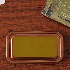 (932FM) Темно-синий аква-матовый с подкладкой Пластиковые штампы с чернилами для пальцев, для ребенка поделки из бумаги художественное ремесло, скрапбукинга, прямоугольные, темно-золотистые, 103x58x18 мм