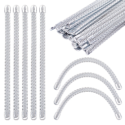 Нержавеющая Сталь Цвет Спиральный корсет из углеродистой стали, палочки для моделирования, цвет нержавеющей стали, 200x10.5x2 мм