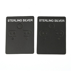 Черный Черная карта ожерелья, для заколки для волос, сережек и ожерелий, чёрные, 5.1x3.8x0.05 см, о 100 шт / мешок