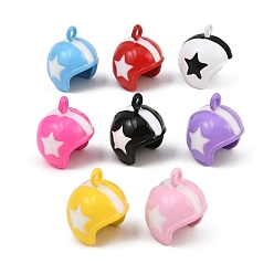 (52) Непрозрачная лаванда Подвески из эмали и сплава, стойки покрытие, подвески на шлем, окрашеные, без кадмия, без никеля и без свинца, разноцветные, 17x13.5x14.5 мм, отверстие : 1.6 мм