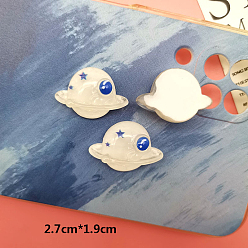 Spaceship Кабошоны из полупрозрачной смолы, планета, синие, космическая тема шаблон, 27x19 мм
