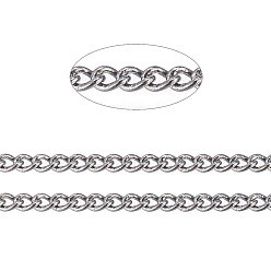 Черный Цвет Металла Латунные витой цепочки, бордюрные цепи, несварные, с катушкой, без кадмия и без свинца, металлический черный , 2x1.5x1 мм, около 301.83 футов (92 м) / рулон