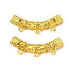 Матовый Золотой Цвет Ссылки на компоненты люстры из изогнутой трубки из сплава, матовый золотой цвет, 41x6x13 мм, отверстие : 1.8 мм