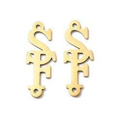 Настоящее золото 18K 201 подвески из нержавеющей стали, слово, ионное покрытие (ip), реальный 18 k позолоченный, 25.5x9.5x1 мм, отверстие : 1.4 мм