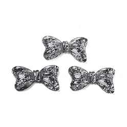 Черный Кабошоны из прозрачной смолы декодируют, блестящий бант, чёрные, 18.5x32x7.5 мм