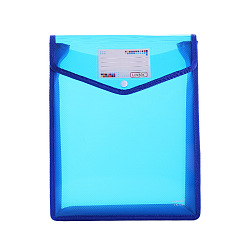 Озёрно--синий Полипропиленовые карманы для документов, прямоугольные, Плут синий, 190x55x255 мм