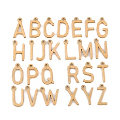 Золотой 26 шт. 304 наборы подвесок из нержавеющей стали, Письмо ~ Z, золотые, 7~8x1.5~7x1 мм, отверстие : 0.9 мм, 1 шт / стиль