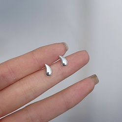 Teardrop Сплав серьги для женщин, с 925 стерлинговым серебром, слеза, 14.5 мм