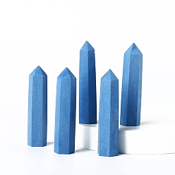 дюмортьерит Башня из натурального дюмортьерита, украшение для дома, исцеляющие каменные палочки, Декоры для медитации и терапии Рейки чакры, шестиугольная призма, 50~60 мм