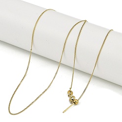 Золотой Ионное покрытие (ip) 304 ожерелья-цепочки из нержавеющей стали, регулируемые слайдер ожерелья для женщин и мужчин, золотые, 19.69 дюйм (50 см)