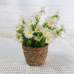 White Silk Cloth Flower Pot, Artificial Flower, Pretending Prop Decorations, White, 200x150mm