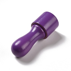 Purple Wool Felt Poke Wood Handle, Needle Felting Stitch Punch Tool, Able to Hold 8 Needles, Purple, 73.5x27mm, Hole: 2mm