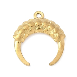 Рог 304 подвески из нержавеющей стали, золотые, двойной рог / полумесяц, 19x17x3 мм, отверстие : 1.4 мм