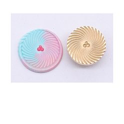 Round Golden Tone Wax Seal Brass Stamp Head, for Invitations, Envelopes, Gift Packing, Vortex, Round, 25x25mm