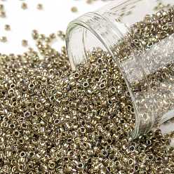 (998) Gilt Lined AB Light Jonquil Тохо 15/0 круглые бусины, японский бисер, (998) позолоченная подкладка ab светлый жонкиль, 1.5 мм, отверстие : 0.7 мм, о 3000шт / бутылка, 10 г / бутылка