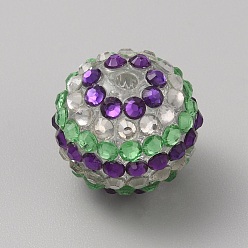 Разноцветный Пасхальная тематика крупные смоляные стразы шарики-бусины из жевательной резинки, круглые, красочный, 19.5~20x18 мм, отверстие : 2.5 мм