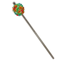 Kalk Haarstäbe aus Lampwork und Messing, Haarschmuck für Frauen und Mädchen, Kalk, 155x25 mm