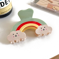 Бледно-бирюзовый Заколки для волос в форме когтей из ацетата целлюлозы, аксессуары для волос для женщин и девочек, радуга, бледные бирюзовая, 60x105 мм