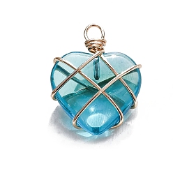 Кварц Синтетические кварцевые подвески, сердце прелести, 20 мм