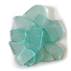 Бирюза Кабошоны из стекла, большое морское стекло, опрокинутое матовое пляжное стекло для ювелирных изделий декоративно-прикладного искусства, неправильная форма, бирюзовые, 20~50 мм, о 1000 г / мешок