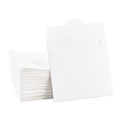 Blanc Pochettes de cd, enveloppes en papier kraft, cd papier kraft, enveloppes de DVD, couvertures de support de stockage de papier de cd, blanc, 12.5x12.5x0.1 cm