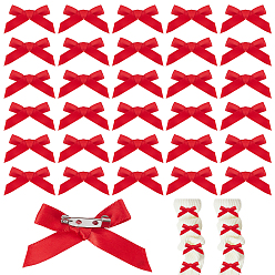 (123L) Белый крем непрозрачный блеск Полиэстеровые булавки с бантом, железные броши для рюкзака, огнеупорный кирпич, 52x29 мм