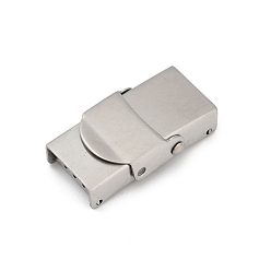 Нержавеющая Сталь Цвет 304 нержавеющей стали смотреть группы застежками, прямоугольные, гладкая поверхность, цвет нержавеющей стали, 25x14.5x7 мм, отверстие : 10x4 мм