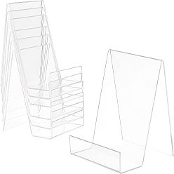 Прозрачный Акриловая подставка для книжных дисплеев, прямоугольные, прозрачные, 100x99x150 мм