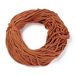 Шоколадный Шнуры из хлопковой нити, 3 -ply, для изготовления ювелирных изделий, цвет шоколада, 5~5.8 мм, 109.4 двор (100 м) / пачка