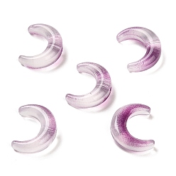 Средний Фиолетово-красный Градиентные бусины лэмпворк ручной работы, луна, средне фиолетовый красный, 16.5x13x5.5 мм, отверстие : 1 мм