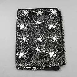 Черный Полиэфирная ткань, для аксессуаров одежды, паук с паутиной, чёрные, 150x0.02 см