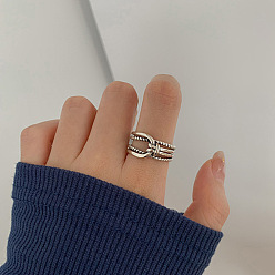 Платина Регулируемые манжеты из сплава для женщин, платина, внутренний диаметр: 15~20 мм