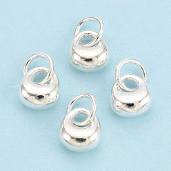 Серебро 925 подвески-замки с долговечностью из стерлингового серебра, с прыжковых колец, серебряные, 7.1x6.2x3.8 мм, отверстие : 3.8 мм