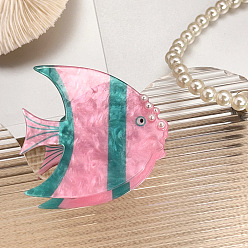 Pink Акриловые коготь заколки, аксессуары для волос для женщин и девочек, розовые, 54x63 мм