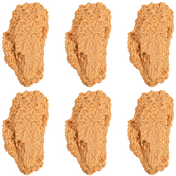 Сэнди Коричневый 6шт. искусственная пластиковая модель куриного крылышка, имитация еды, для выставочных украшений, песчаный коричневый, 40.5x77x23 мм