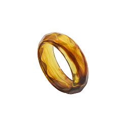 Goldenrod Rhombus Textured Resin Bangles for Women, Goldenrod, Inner Diameter: 2.60 inch(6.6cm)