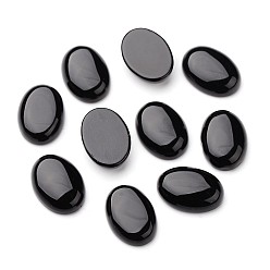 (946F)Морозный цвет внутри  Жонкиль / Непрозрачная зеленая подкладка Класс естественный черный агат овальные кабошоны, окрашенные, 25x18x8 мм