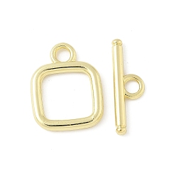 Золотой Квадратные застежки-тоглы из сплава, без кадмия и без свинца, стойки покрытие, золотые, площади: 18x14x2 mm, отверстие : 2.5 мм, бар: 6x19.5x2 mm, отверстие : 2.5 мм
