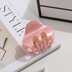 Лосось Заколки для волос с когтями из ацетата целлюлозы (смола), salmon, 40~43x58~60 мм