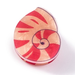 Красный Симпатичные мини-заколки для волос из акрила в форме ракушки, аксессуары для волос для девочек, красные, 28x25x26 мм