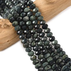 Яшма Камбаба Натуральные пряди из камбабы с яшмой, граненые, рондель, 5.5~6.5x4.5 мм, отверстие : 1 мм, около 91~94 шт / нитка, 15.35'' (39 см) ~ 15.43'' (39.2 см)