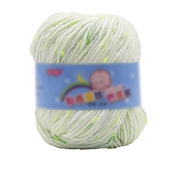 Светло-зеленый Полиэфирная пряжа, твидовая пряжа, для свитера-шапки, для вязания крючком принадлежности, светло-зеленый, 2 мм, около 85.30 ярдов (78 м) / моток